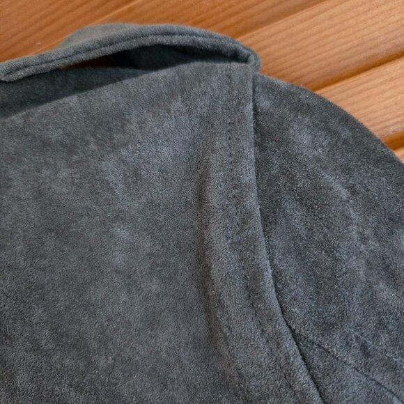 Anthropologie SUEDE OLIVE GREEN MOTO JACKET - Picture 4 of 5